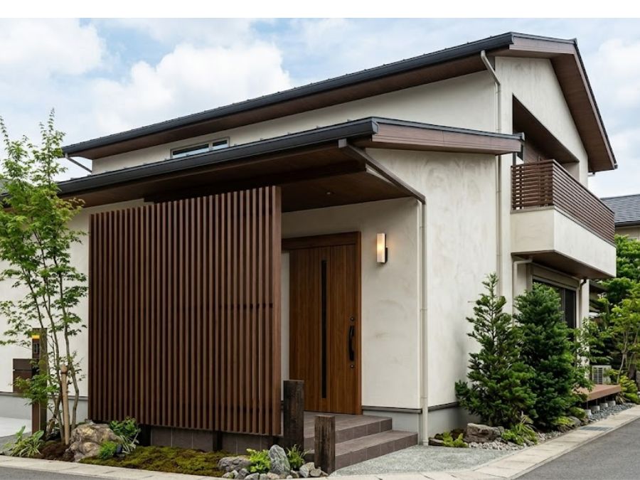 和モダンの住宅の施工事例